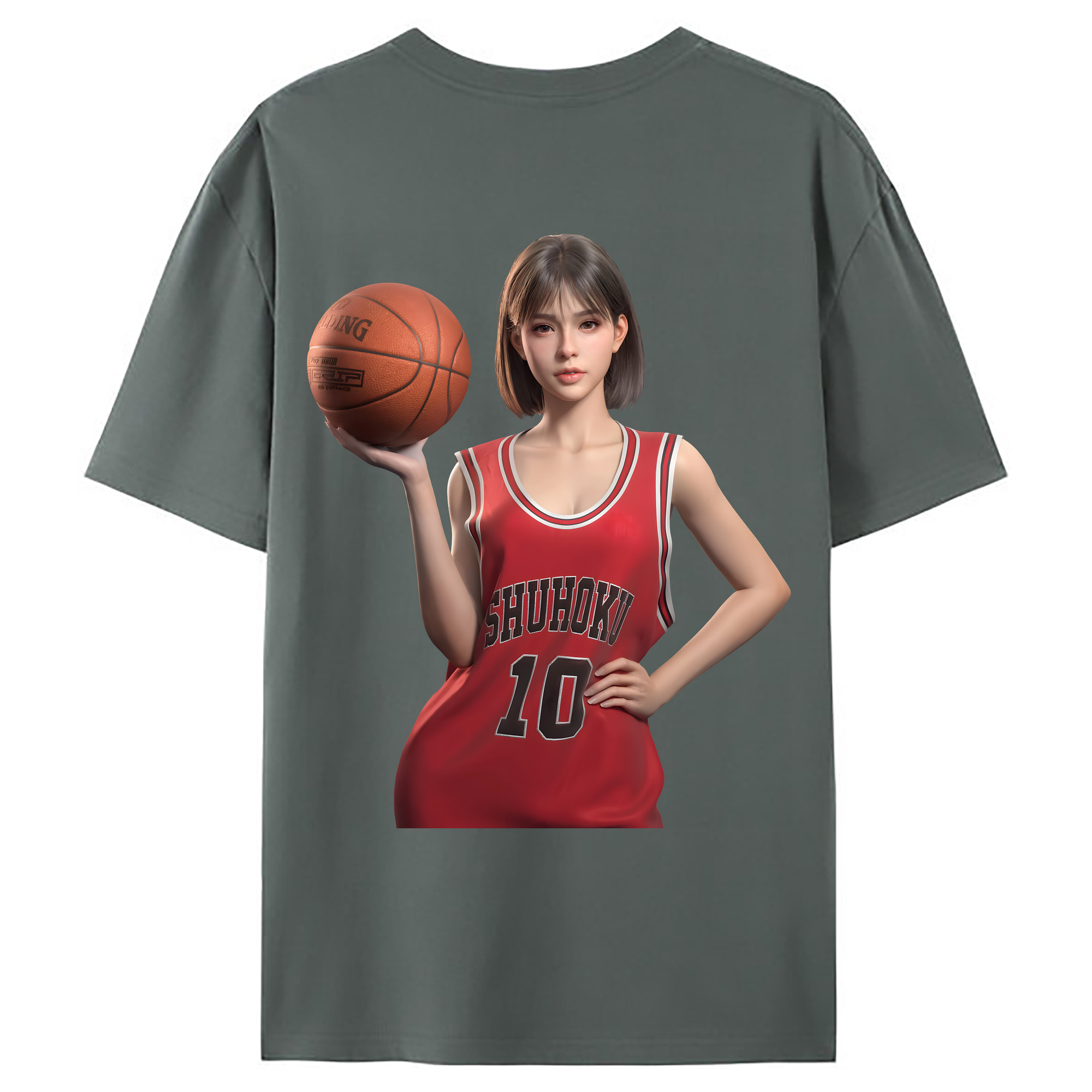 （画像用） SLAM DUNK／スラムダンク 綿100％ メンズ半袖Tシャツ（バックプリント） 通気性